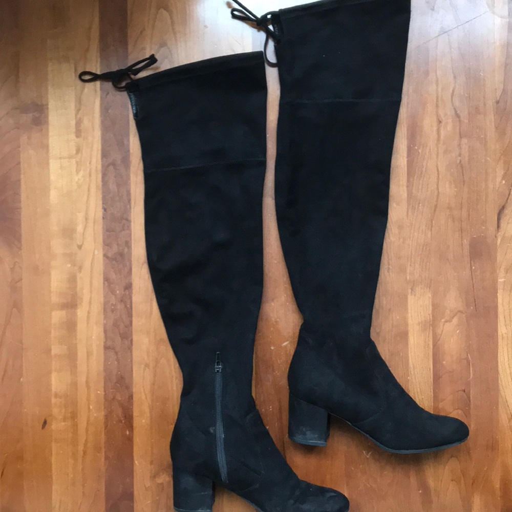 BLACK KNEE HIGH BOOTS